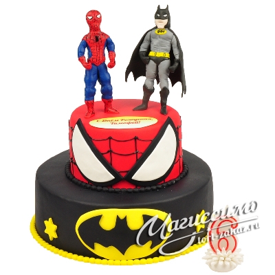 Торт Бэтмен и Человек паук