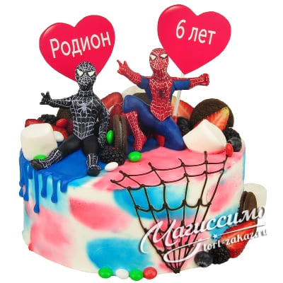 Торт Человек паук»» без мастики