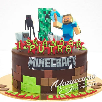 Торт Minecraft (527) фото