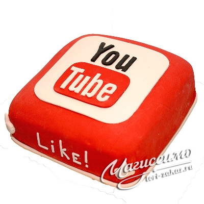 Торт с лого YouTube