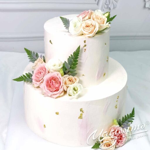 Торт свадебный в пастельных тонах фото