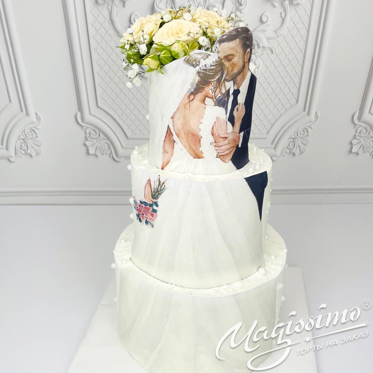 Торт свадебный пара