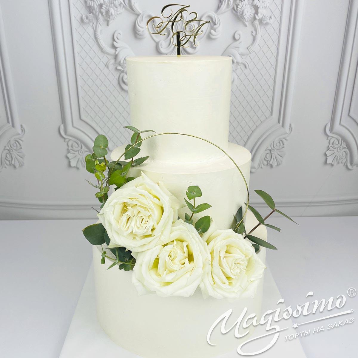 Торт свадебный белый фото