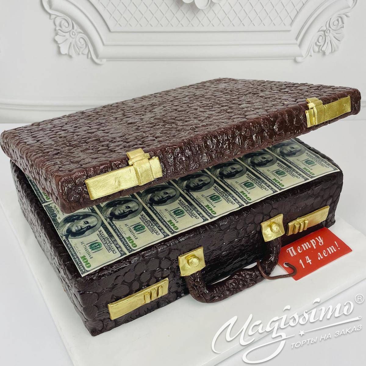 Торт Чемодан с деньгами фото